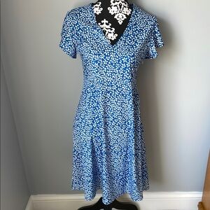 Blue Floral Women's Dress